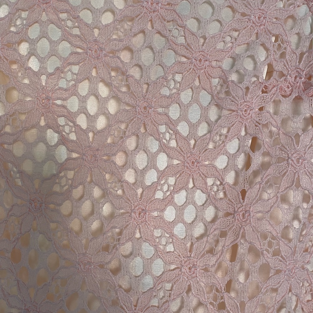 Jack shift dresss . Jack short sleeve pink Lace over Scalloped Hem .size 10 . - Picture 5 of 5